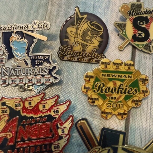 Lot of 30 Baseball Softball Trading Pins Youth Travel Team Tournament 2010–2012 - Picture 7 of 8